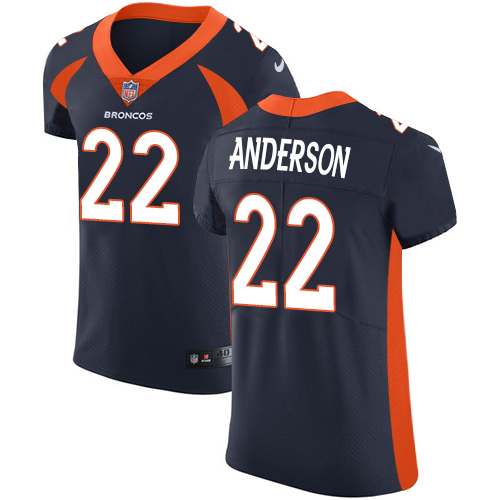 Nike Broncos #22 C.J. Anderson Navy Blue Alternate Men's Stitched NFL Vapor Untouchable Elite Jersey - Click Image to Close